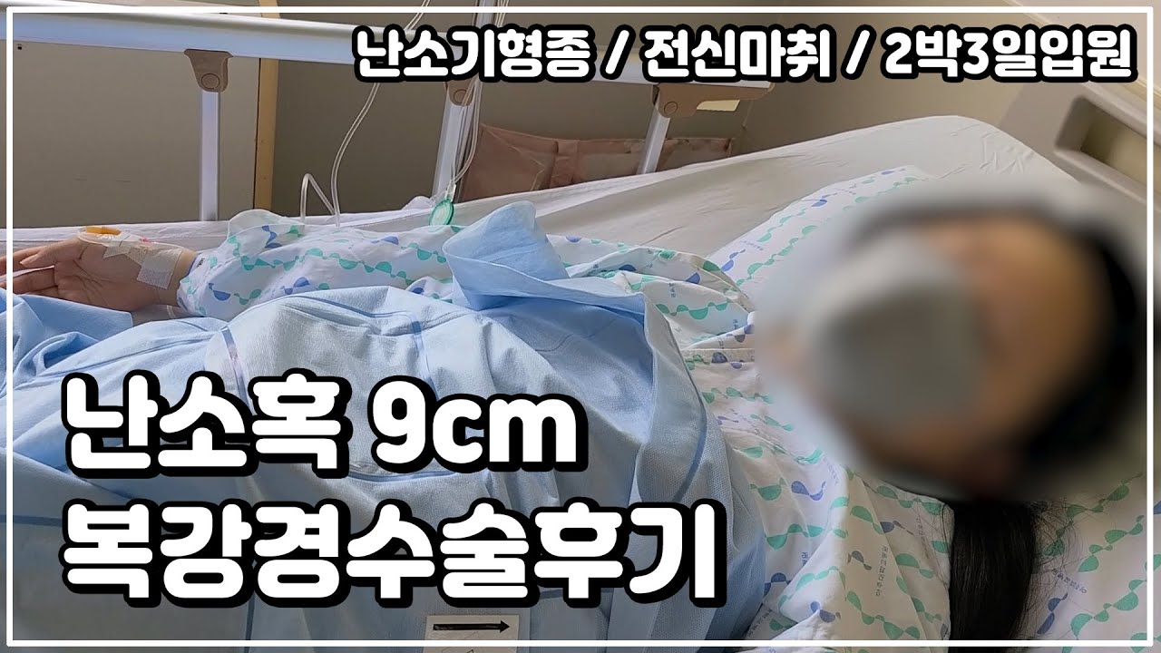 난소혹 9Cm 복강경수술후기 / 난소기형종 / 전신마취 / 병원브이로그 - Youtube